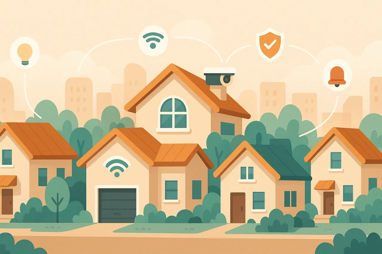 Fond de maison intelligente